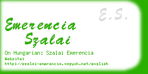 emerencia szalai business card